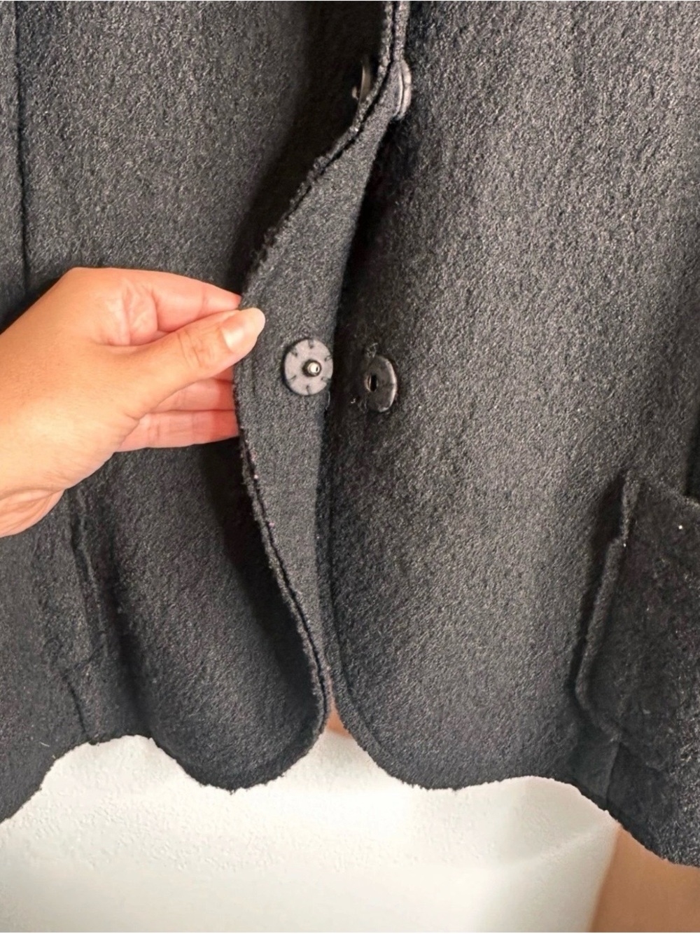 J. Jill Black Women's Two-Button Wool Blend Blazer Size L/XL - Picture 6 of 8